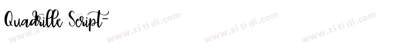 Quadrille Script字体转换